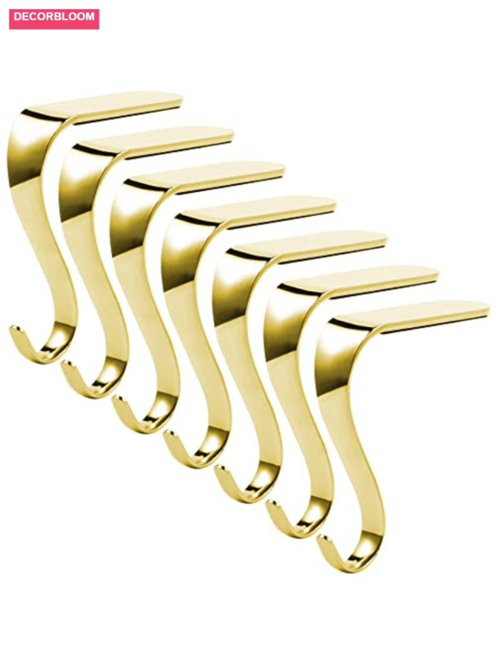 Christmas Stocking Holders Mantel Hanger Hooks Set Safety Clips for Fireplace